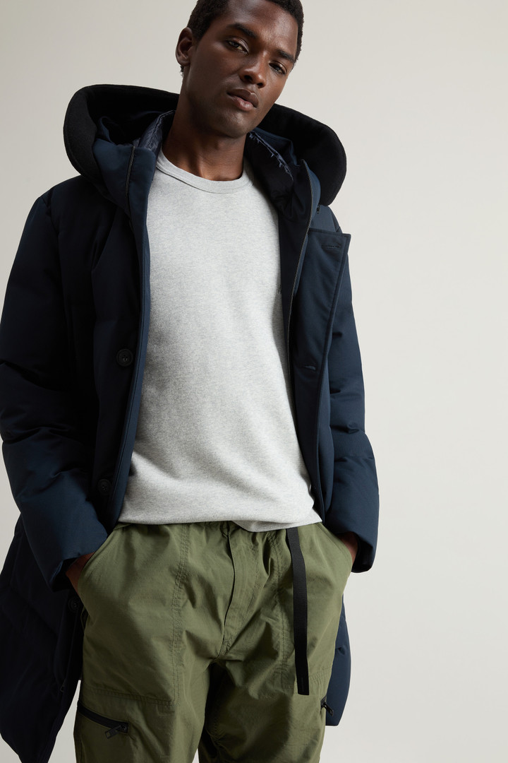 Parka with Detachable Wool Visor Blue photo 4 | Woolrich