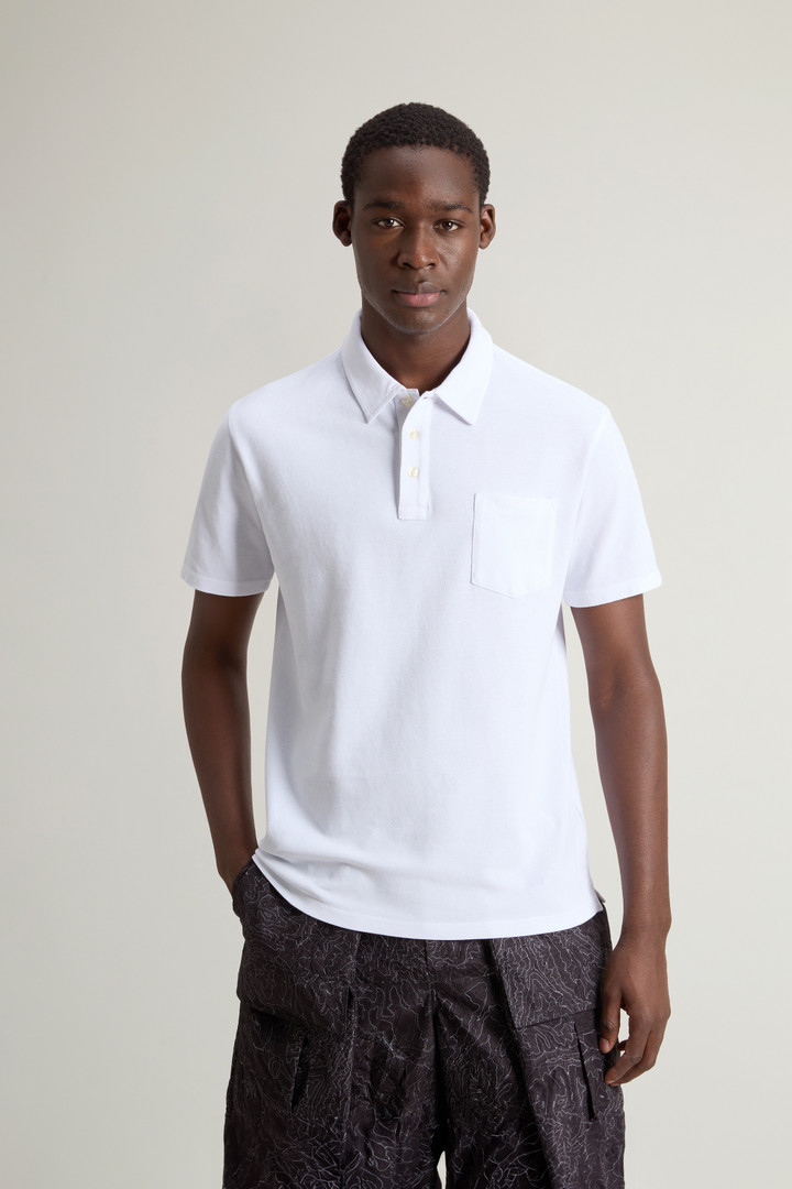 Woolrich Man Ice Cotton Polo White Size S