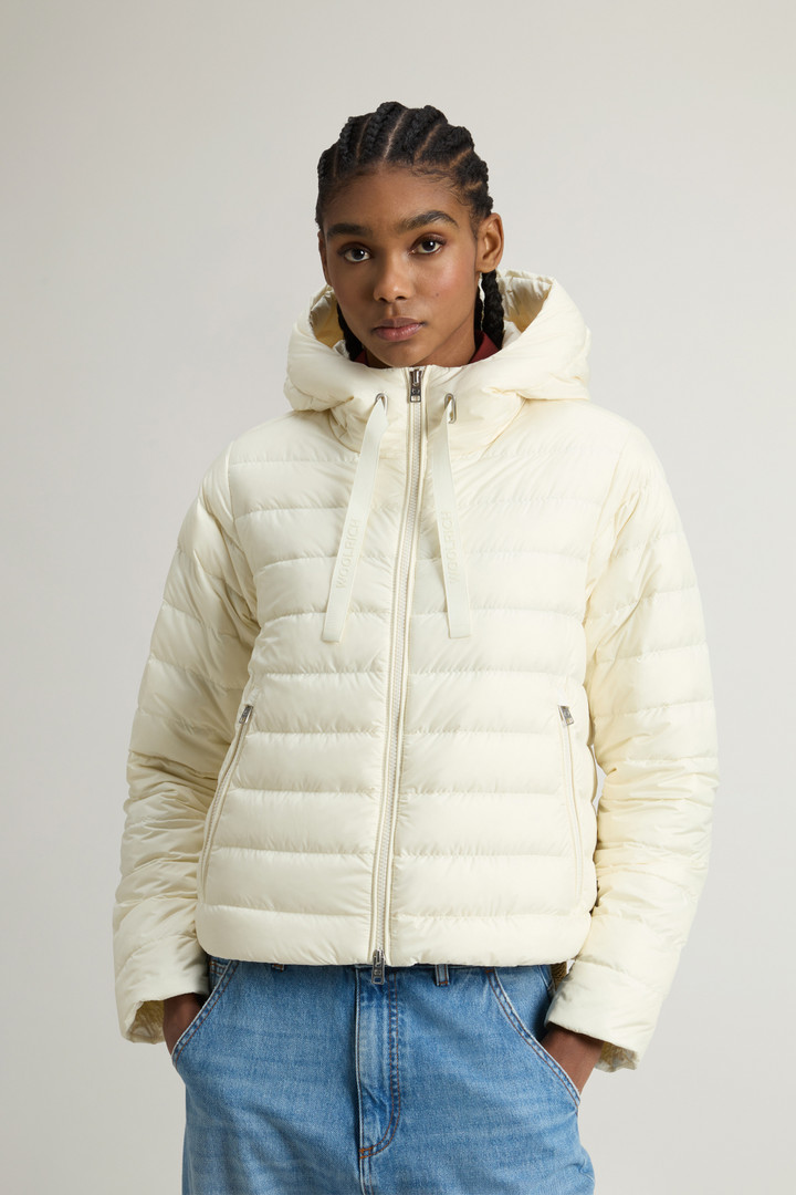 Padded Microfiber Jacket with Hood White photo 1 | Woolrich