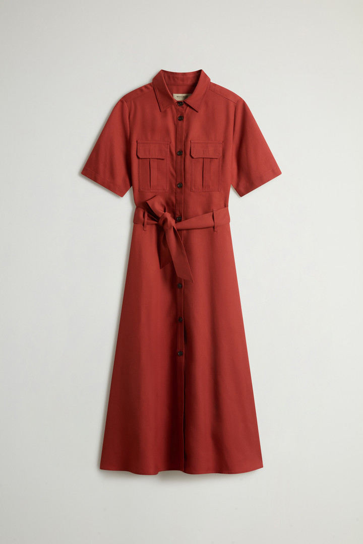 Long Tencel Dress Red photo 5 | Woolrich