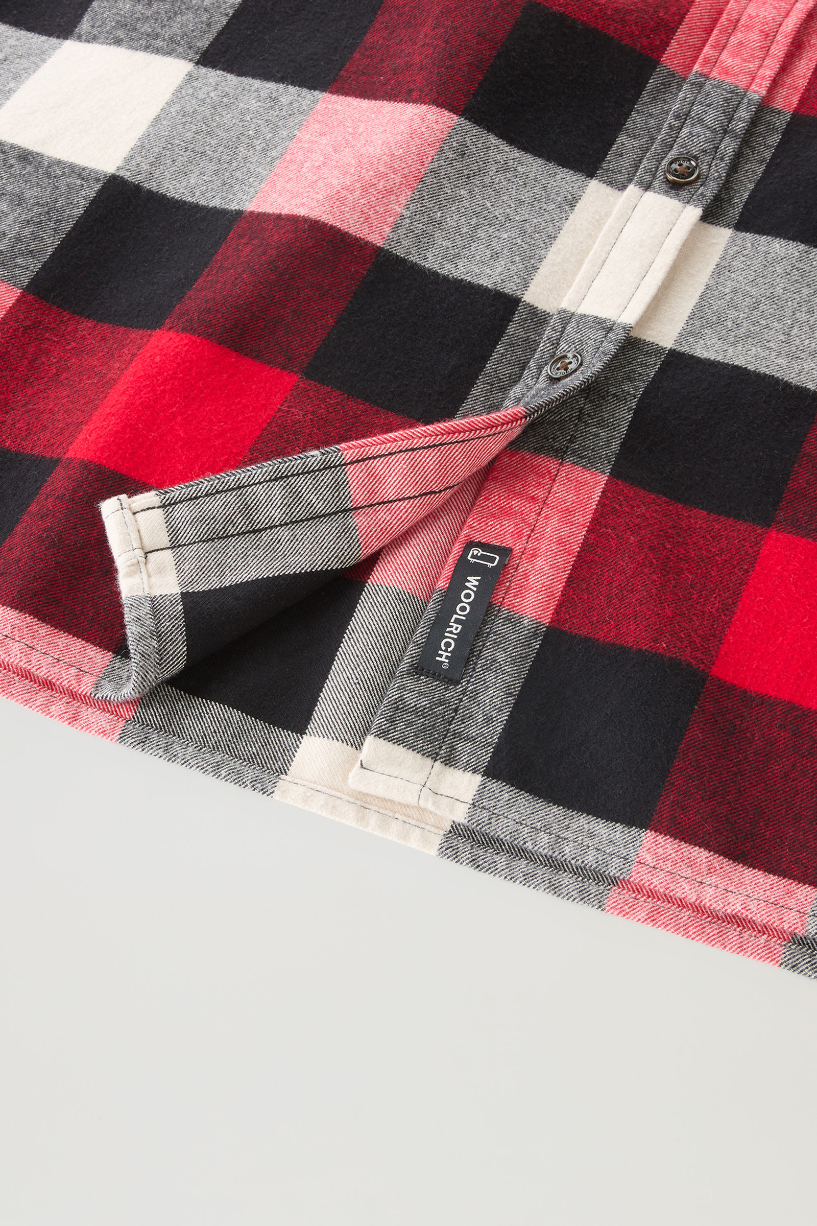 Camicia a quadri in flanella rosso photo 8 | Woolrich