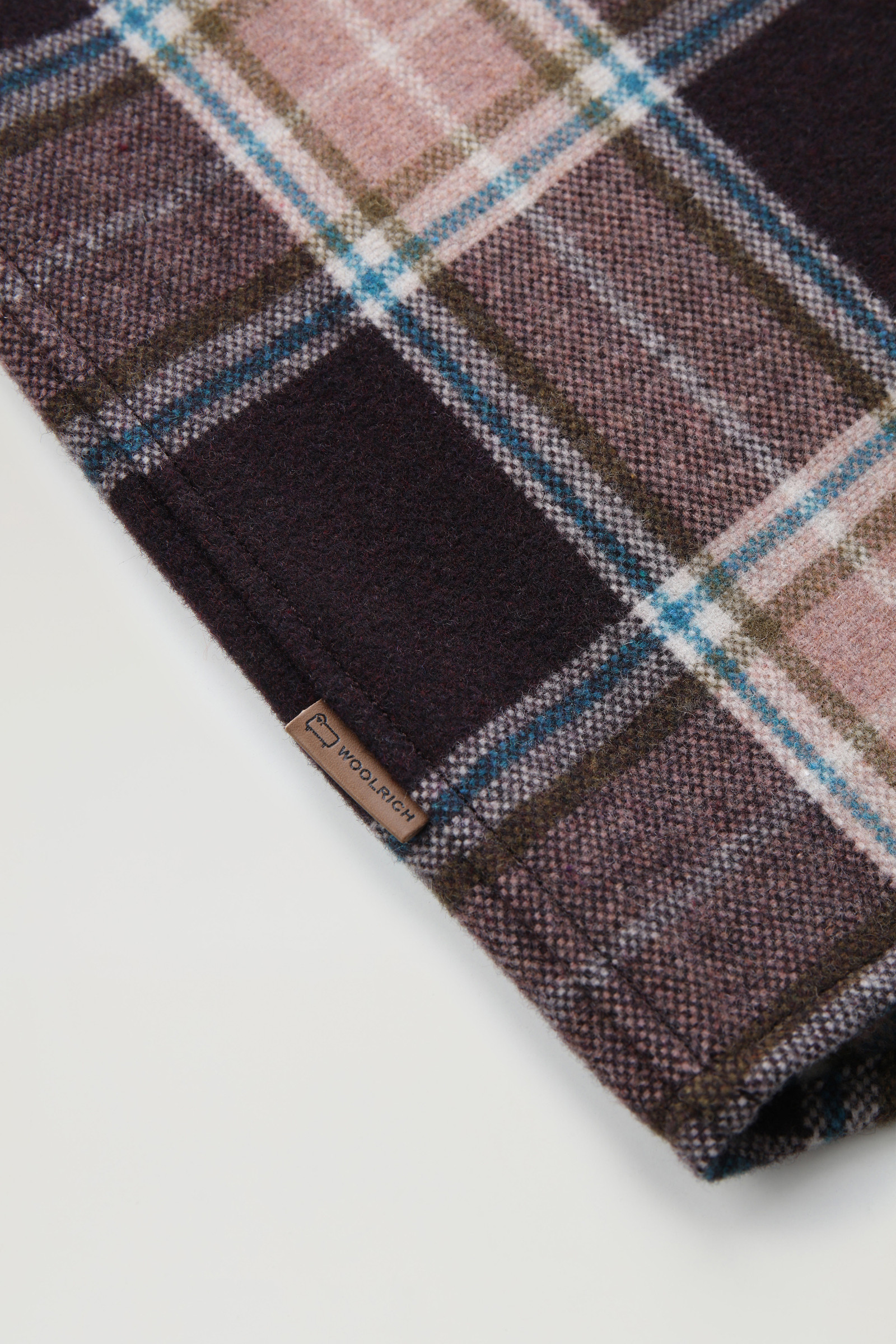 Alaskan Check Overshirt in Recycled Italian Wool Blend Pink photo 8 | Woolrich
