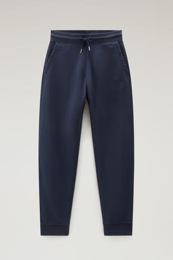 Sweatpants in Brushed Cotton Fleece Blue | Woolrich