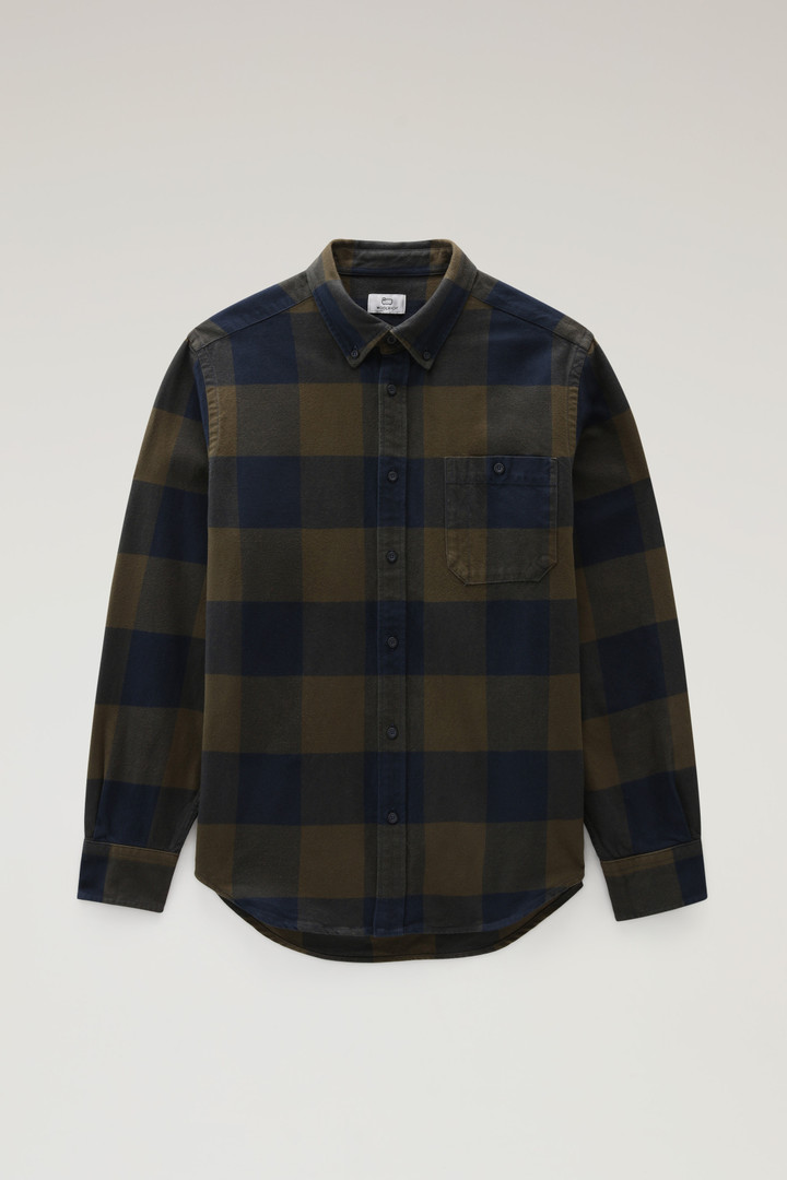 Men's Trout Run Flannel Check Shirt green | Woolrich US