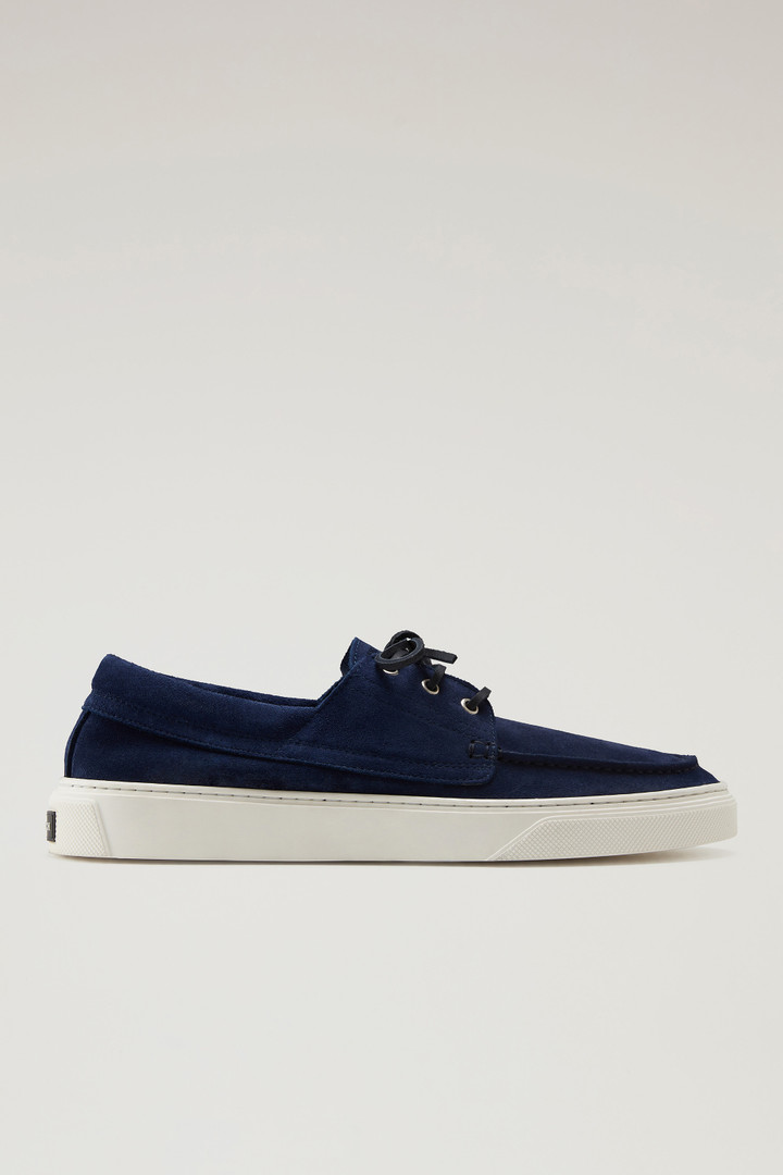 Boat Shoes in Suede Leather Blue photo 1 | Woolrich