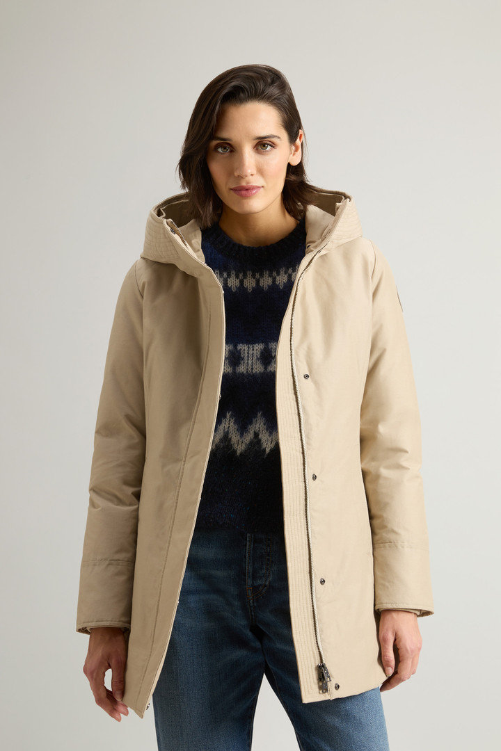 Boulder Parka in Ramar Cloth con cappuccio e collo removibile in pelliccia sintetica Beige photo 4 | Woolrich