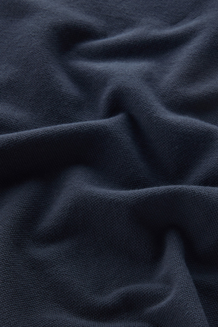 Polo-Shirt aus Piqué aus reiner Baumwolle Blau photo 8 | Woolrich