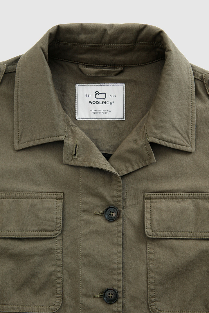 Sobrecamisa de algodón elástico verde photo 5 | Woolrich