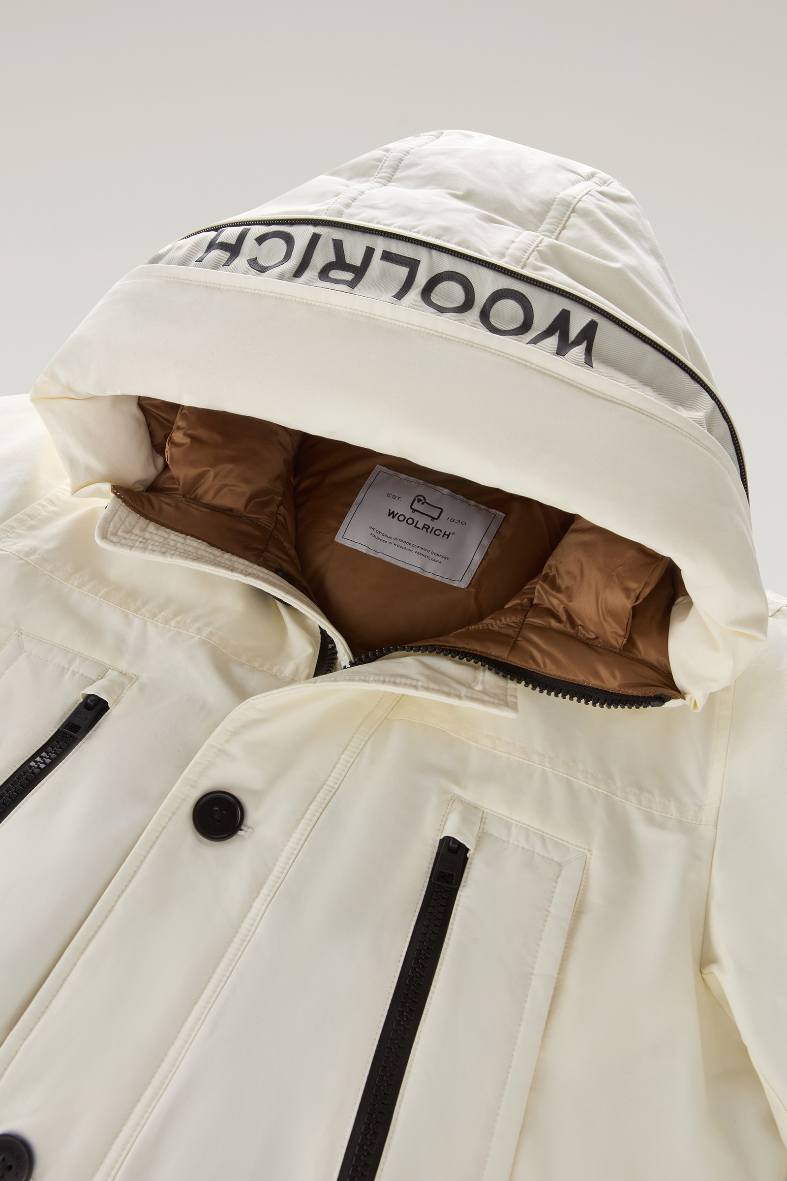 Arctic Parka Evolution en Ramar Cloth blanc photo 7 | Woolrich