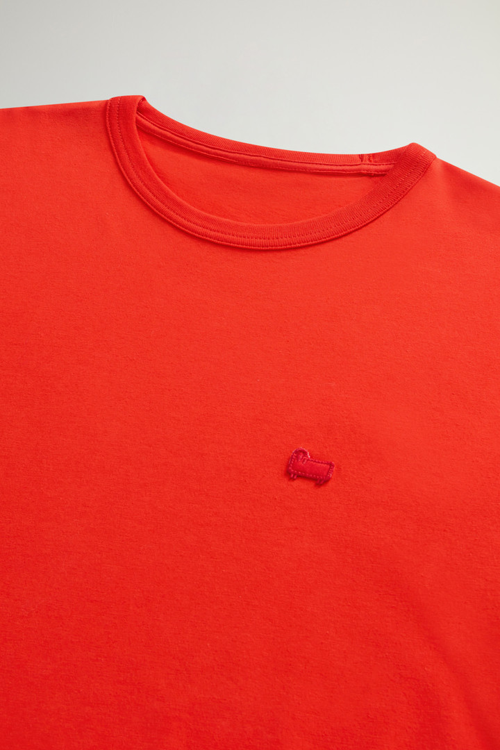 T-shirt Sheep en pur coton avec écusson Rouge photo 6 | Woolrich