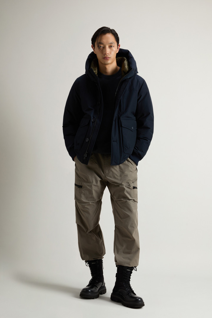 Ramar Cloth Bomber Jacket with Hood Blue photo 2 | Woolrich