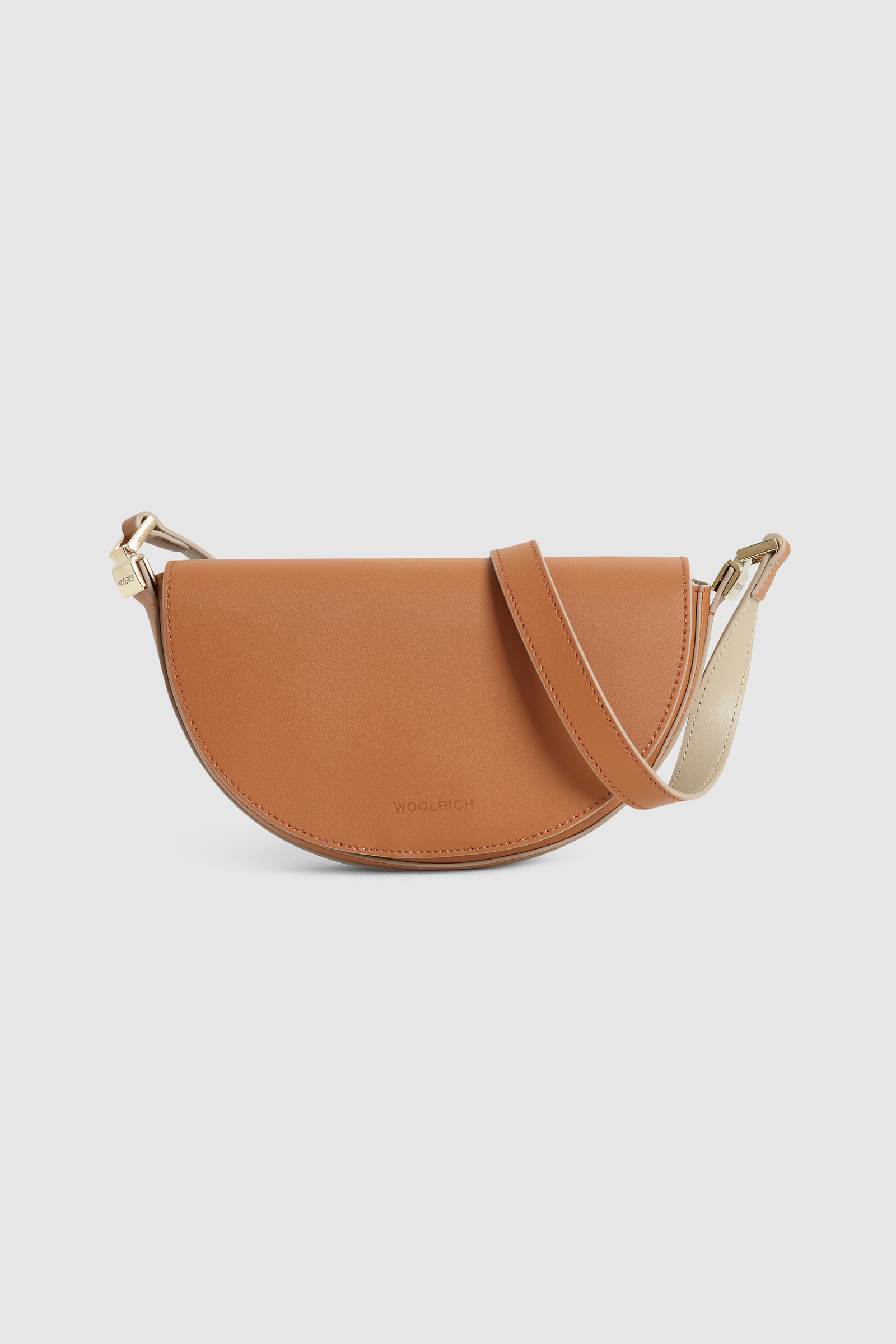 Schultertasche aus Leder Braun | Woolrich