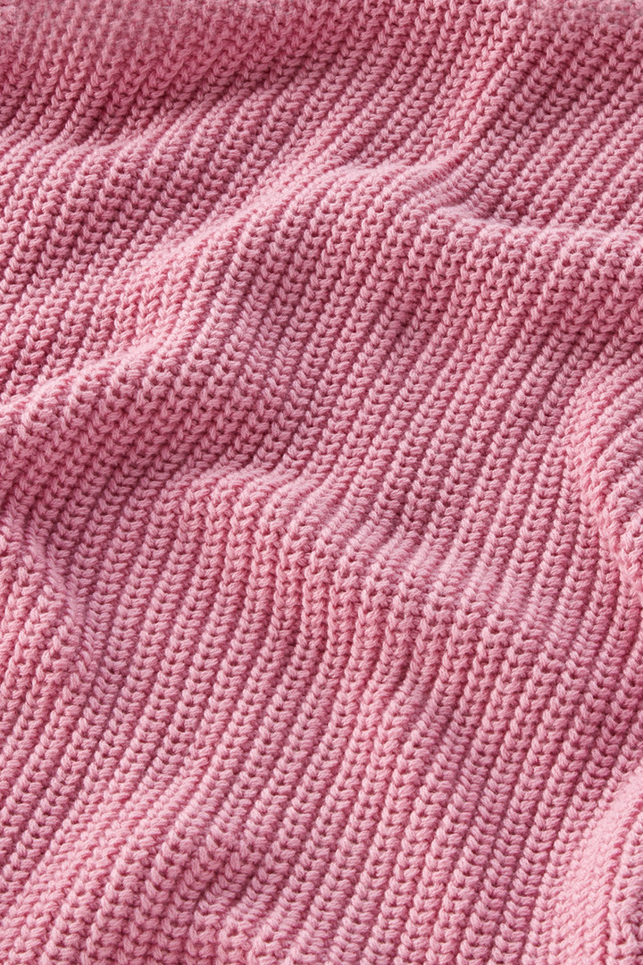 Jersey con cuello redondo de algodón puro teñido en prenda de manera natural Rosa photo 8 | Woolrich