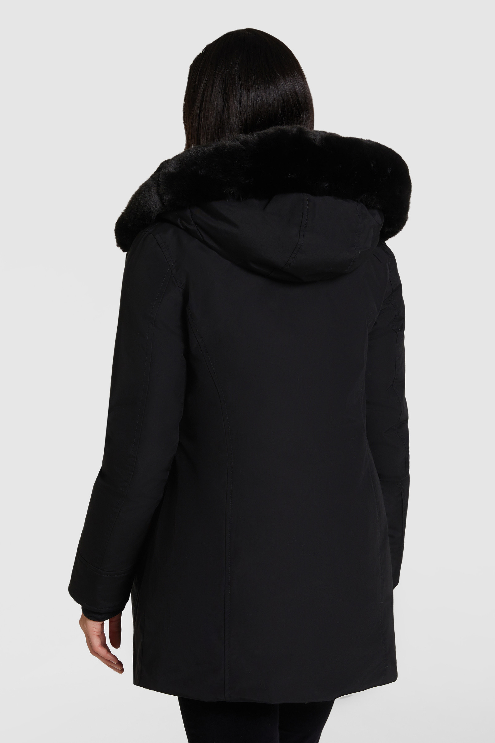 Beaker Parka with Faux Fur Black photo 3 | Woolrich