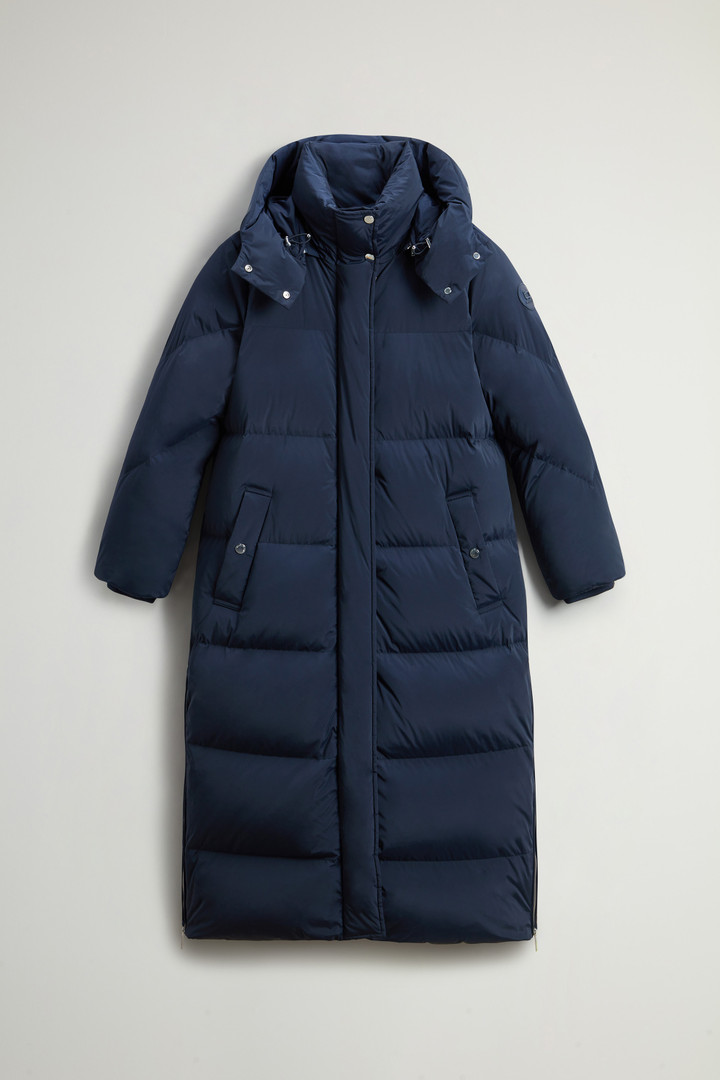 Aurora Parka larga de nailon elástico Azul photo 6 | Woolrich