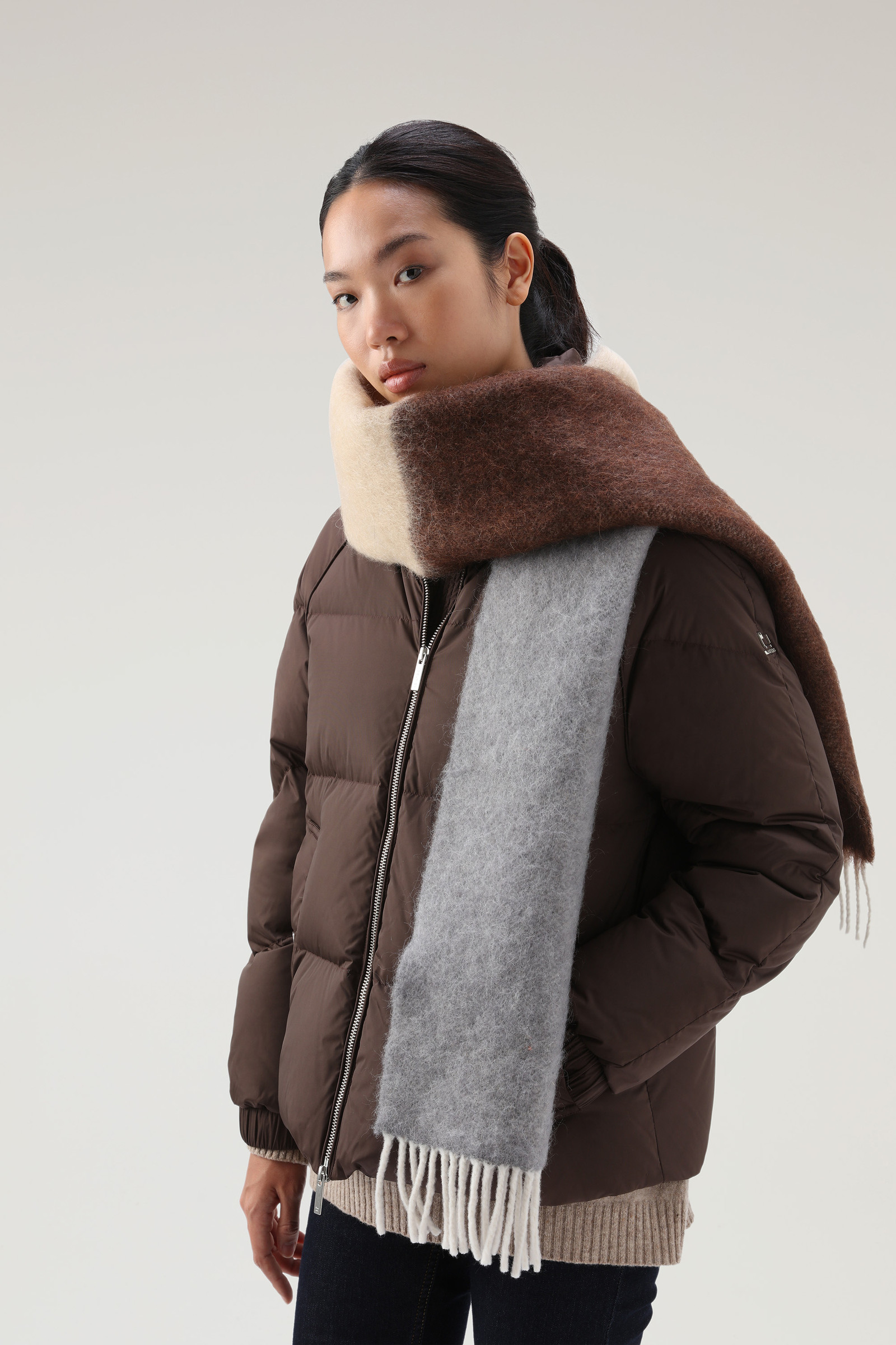Unisex wollen sjaal met ombré print roze photo 5 | Woolrich