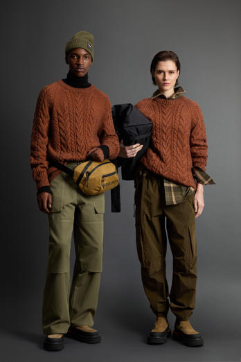 Pullover mit Rundhalsausschnitt aus Baumwoll-Woll-Mischung by Todd Snyder Braun photo 1 | Woolrich