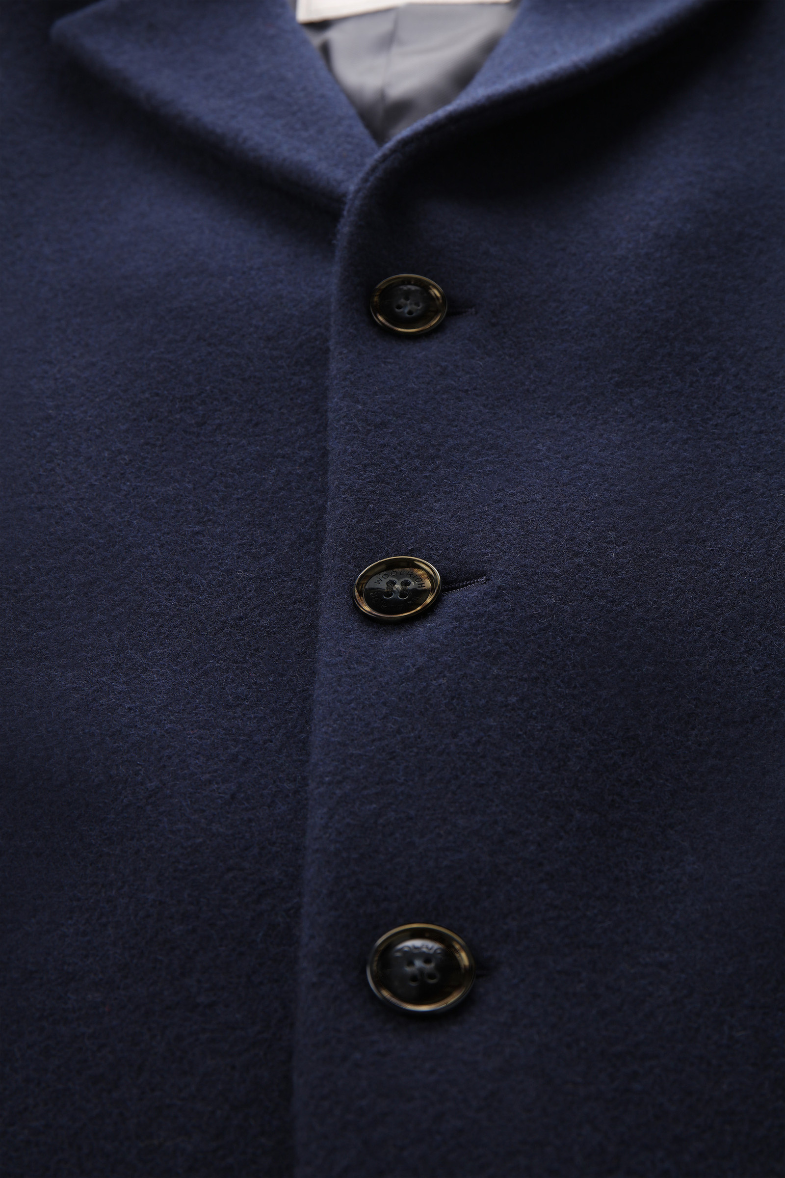 Abrigo clásico en mezcla de lana Melton azul photo 7 | Woolrich