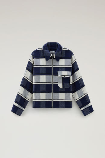 Gentry Overshirt in Manteco Recycled Cotton Blend Blue | Woolrich