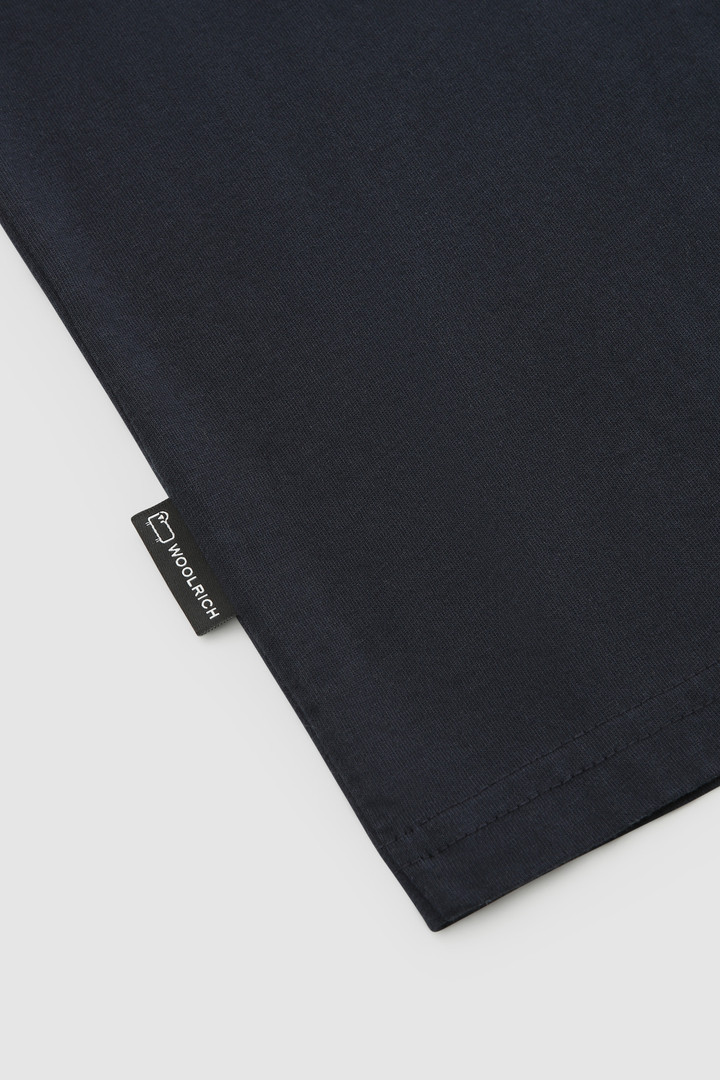 Organic Cotton T-Shirt with Back Print Blue photo 7 | Woolrich