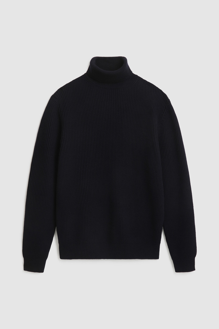 Men's Merino wool Turtleneck Sweater Blue | Woolrich