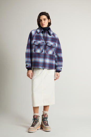 Chaqueta camisera de mezcla de lana italiana reciclada Manteco Multicolor | Woolrich