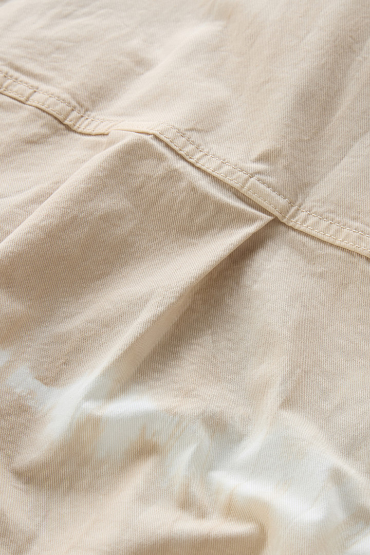 Giacca a camicia tie dye in twill di cotone elasticizzato Beige photo 9 | Woolrich