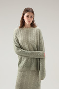 Unisex Garment-Dyed Aran Sweater