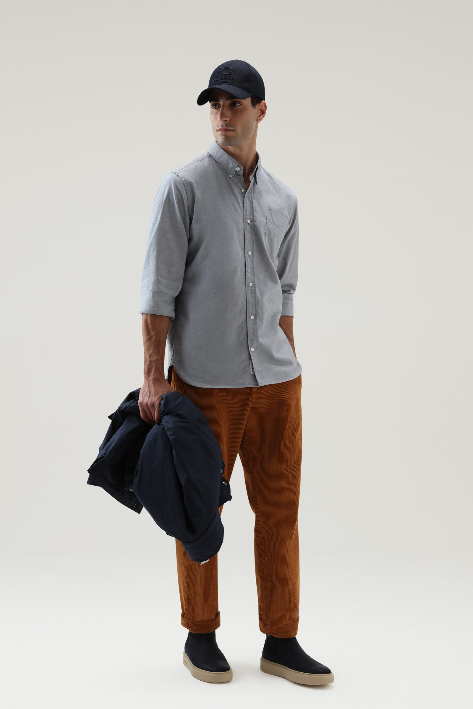 Klassisches Oxford-Shirt grey photo 2 | Woolrich