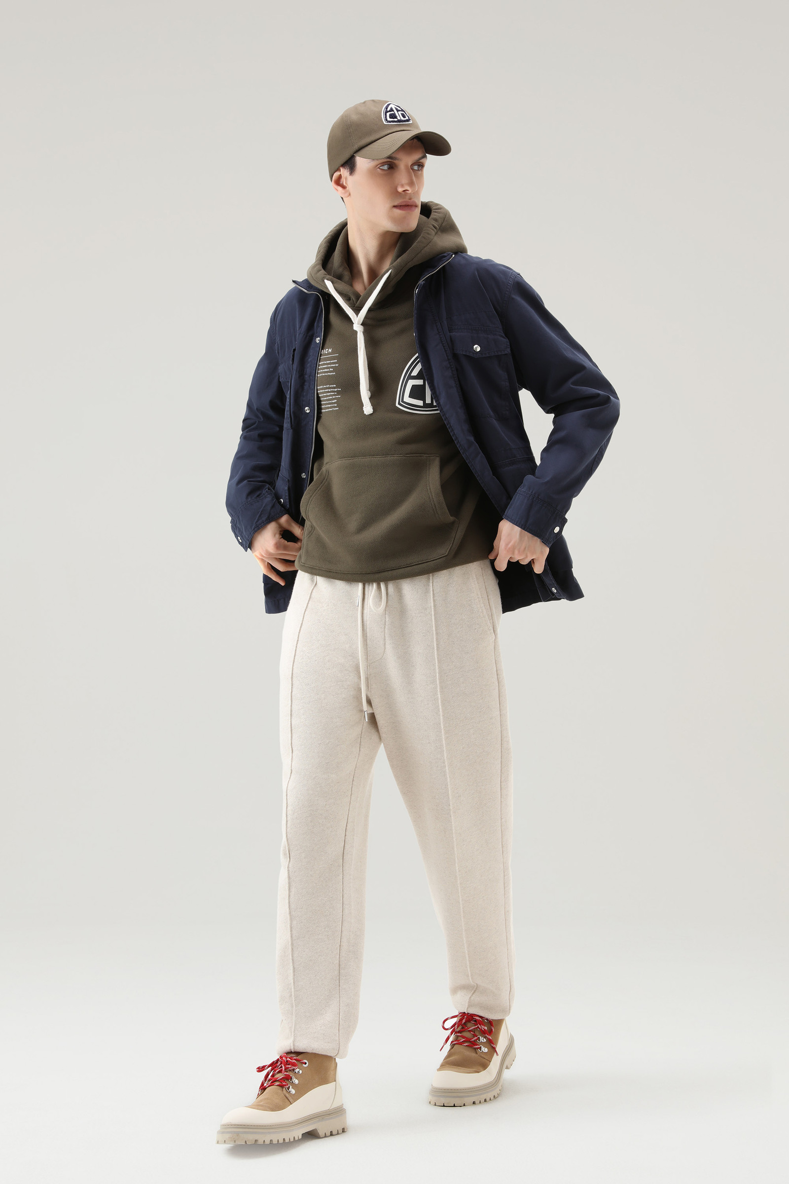 U.S. Trails Hoodie in Pure Cotton Green photo 2 | Woolrich