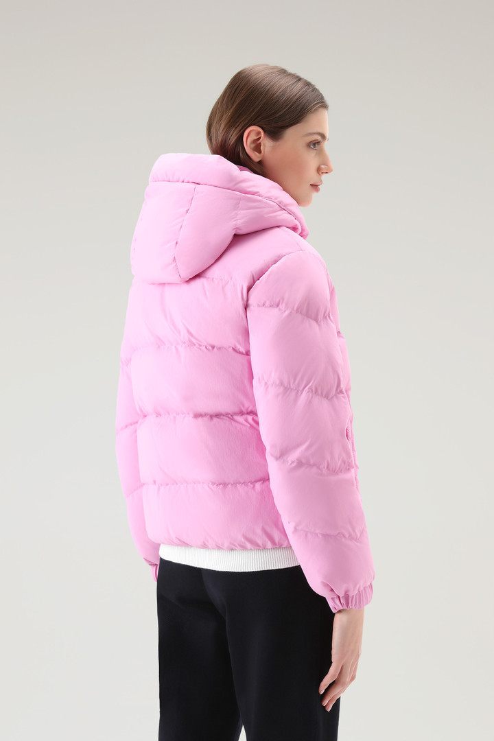 Quilted Down Jacket in Eco Taslan Nylon with Detachable Hood Pink photo 3 | Woolrich