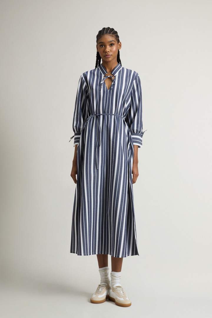 Stretch Cotton Dress Blue photo 1 | Woolrich