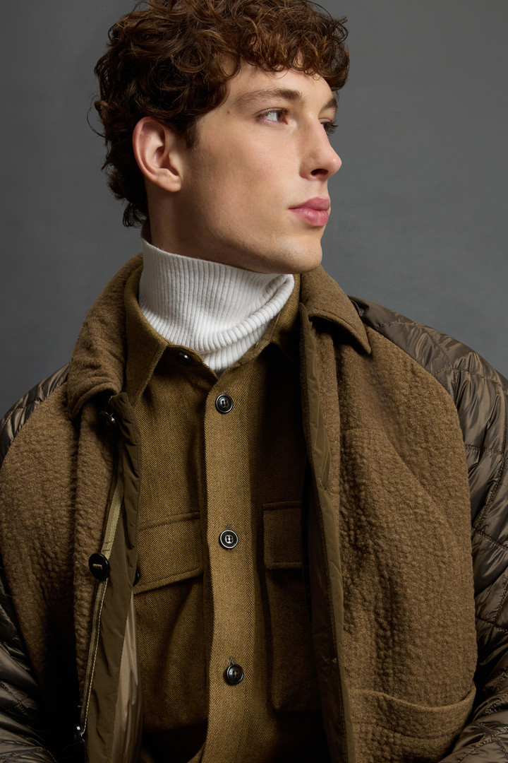 Hybrid Military Jacket in Cotton and Italian Wool Blend by Todd Snyder Brown photo 4 | Woolrich