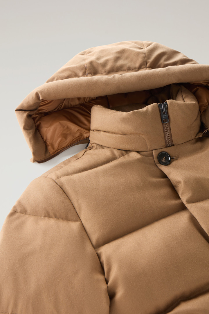 Long Parka in Vitale Barberis Canonico Virgin Wool Flannel Beige photo 3 | Woolrich