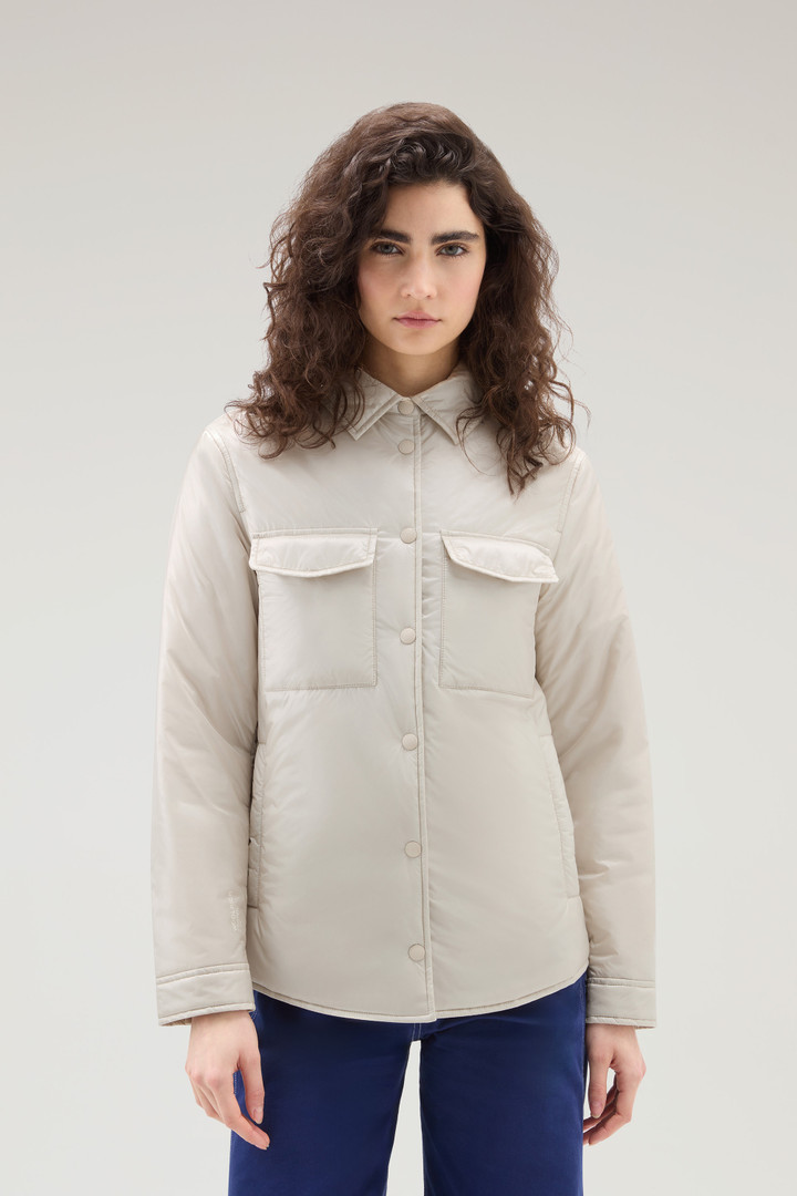Padded Overshirt in Recycled Pertex Quantum Beige photo 1 | Woolrich