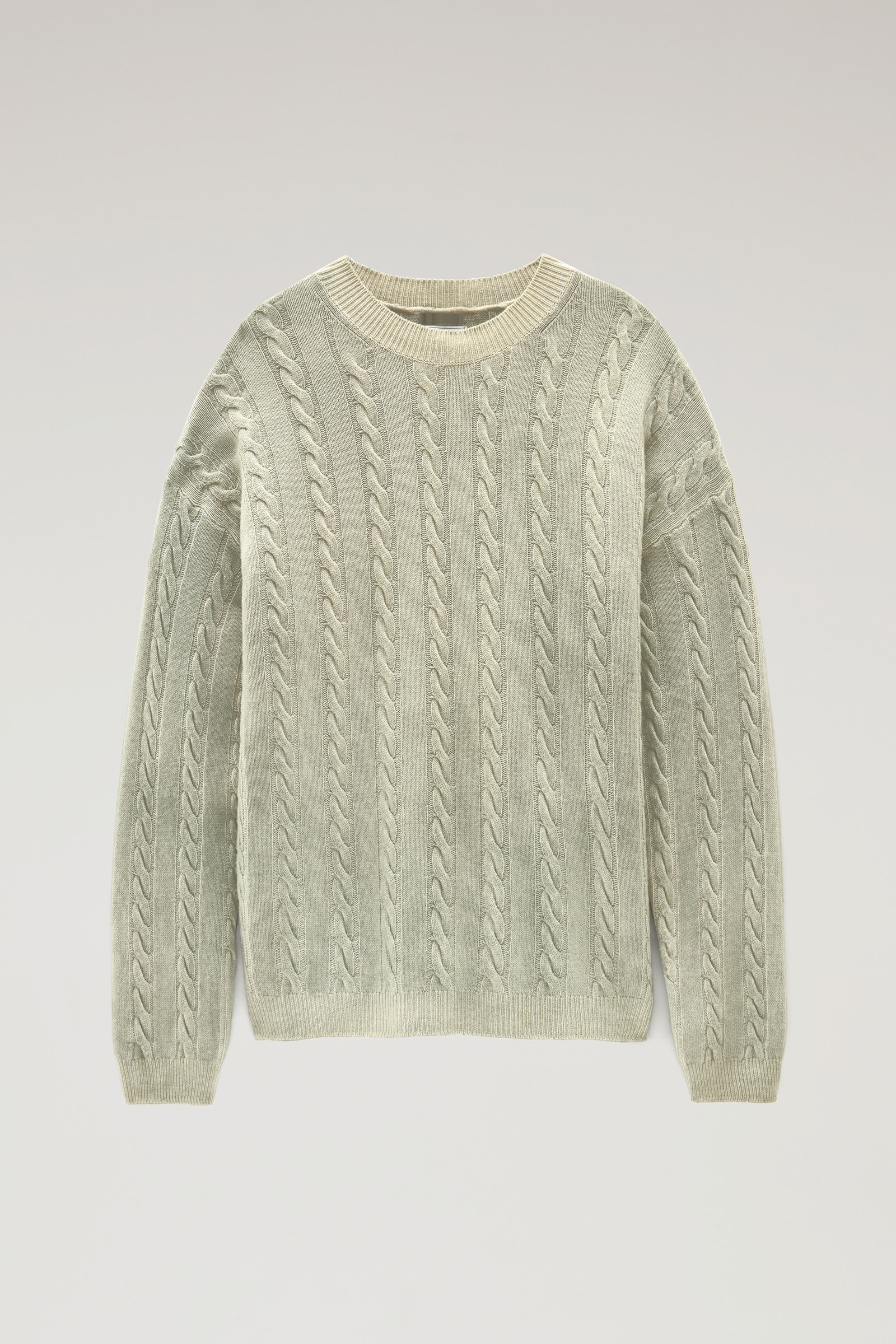Unisex Garment-Dyed Aran Sweater Green photo 4 | Woolrich