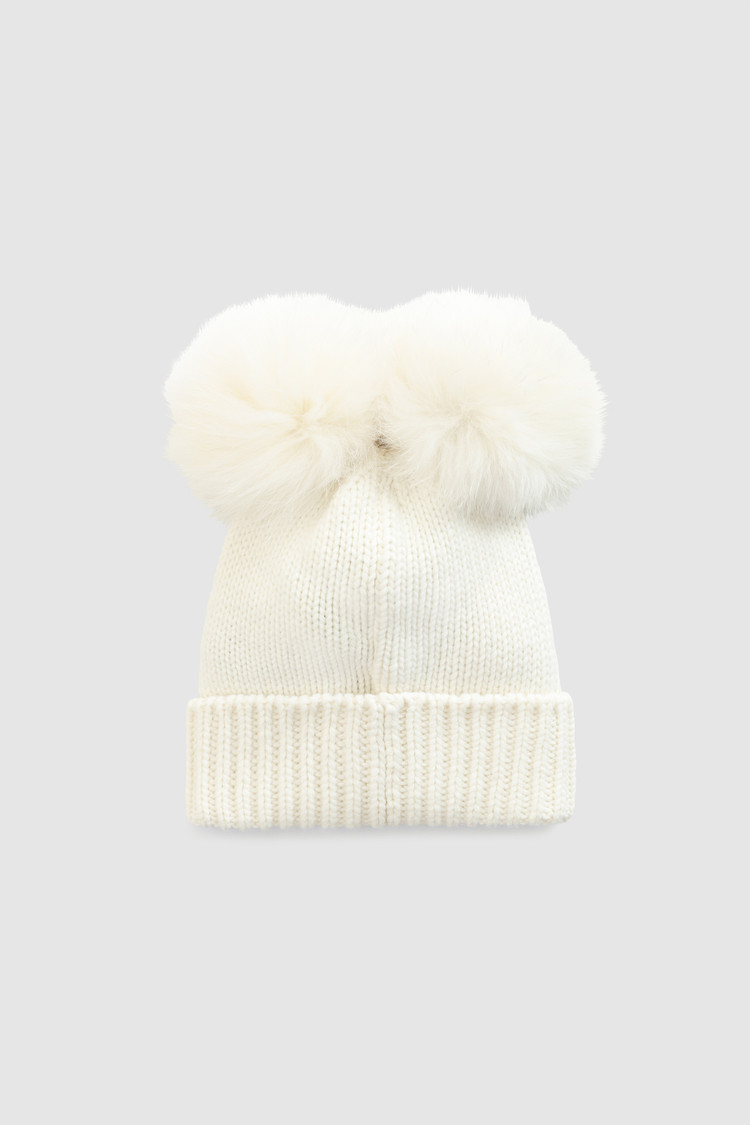 Bonnet Serenity en cachemire avec double pompon pour fille