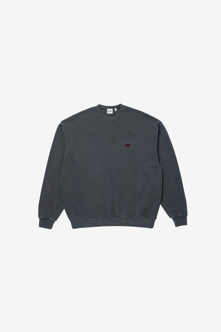 Crewneck Sweatshirt in Pure Cotton with Embroidered Logo Black photo 1 | Woolrich