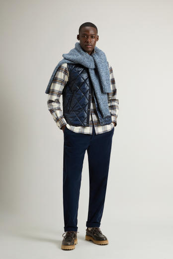 Yarn-Dyed Quilted Nylon Vest Blue | Woolrich