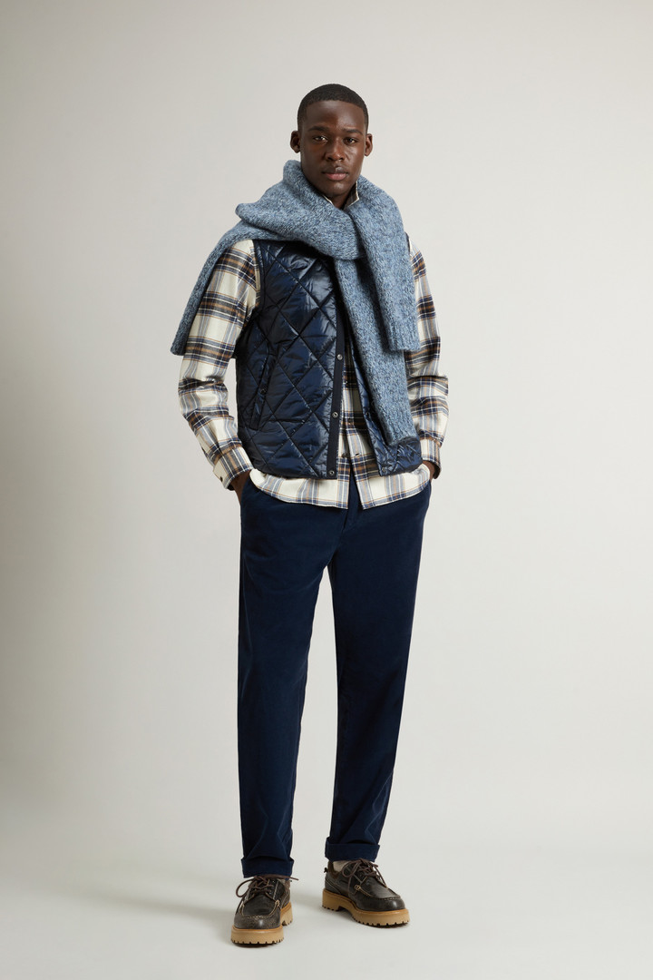 Yarn-Dyed Quilted Nylon Vest Blue photo 2 | Woolrich