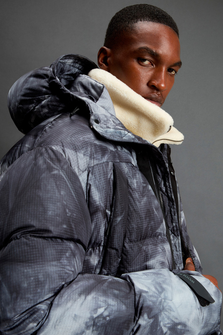 Down Jacket in Ripstop Fabric by Todd Snyder Gray photo 4 | Woolrich