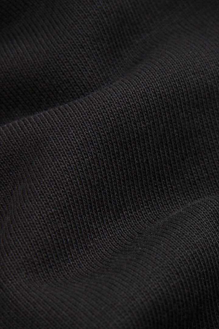 Sweat en coton avec détails en nylon froissé noir photo 7 | Woolrich