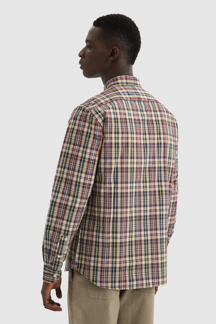Chemise en popeline de coton en fil teinté