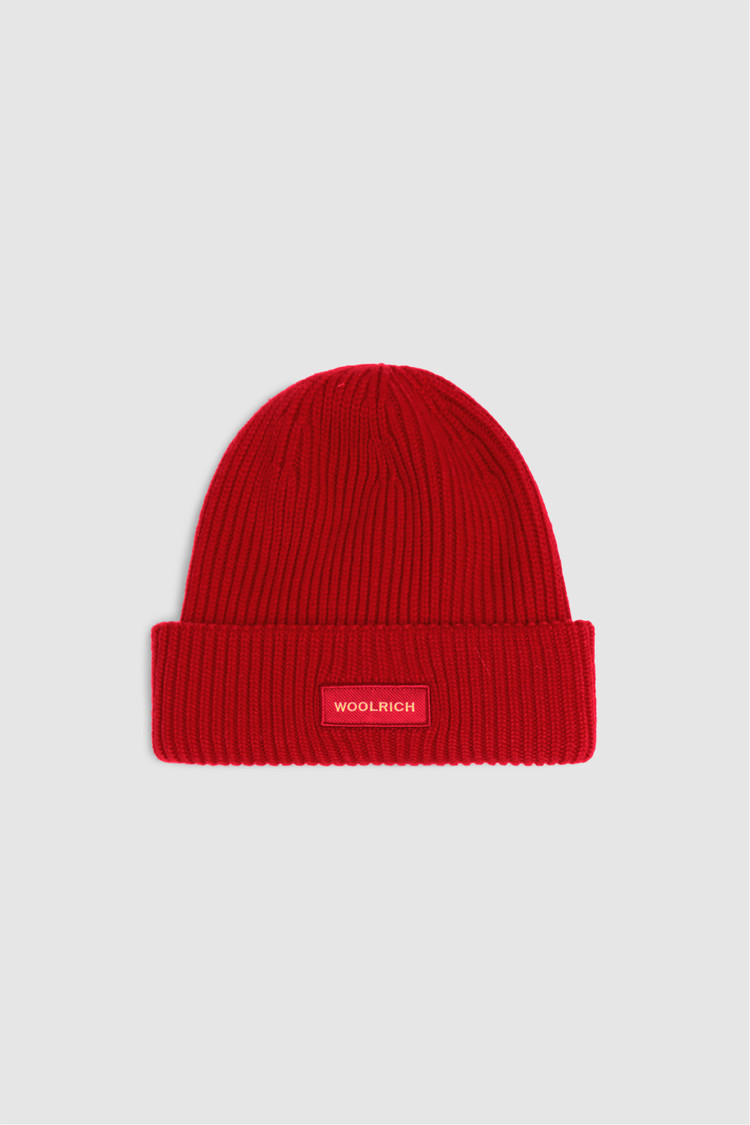 Berretto in lana logo Woolrich
