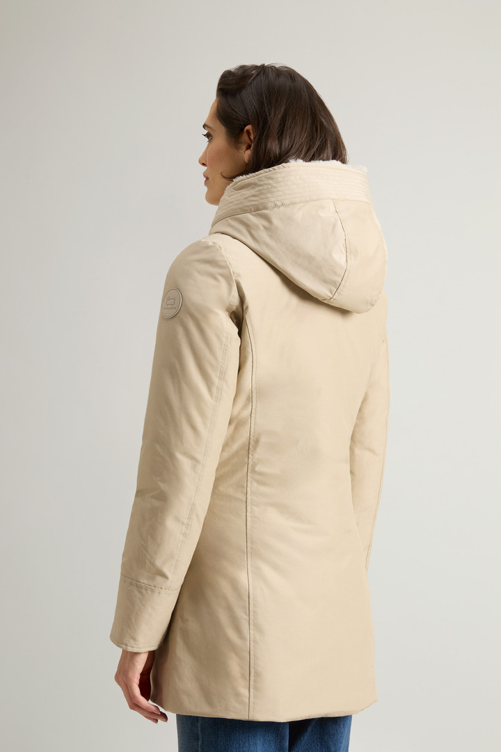 Boulder Parka in Ramar Cloth con cappuccio e collo removibile in pelliccia sintetica Beige photo 3 | Woolrich