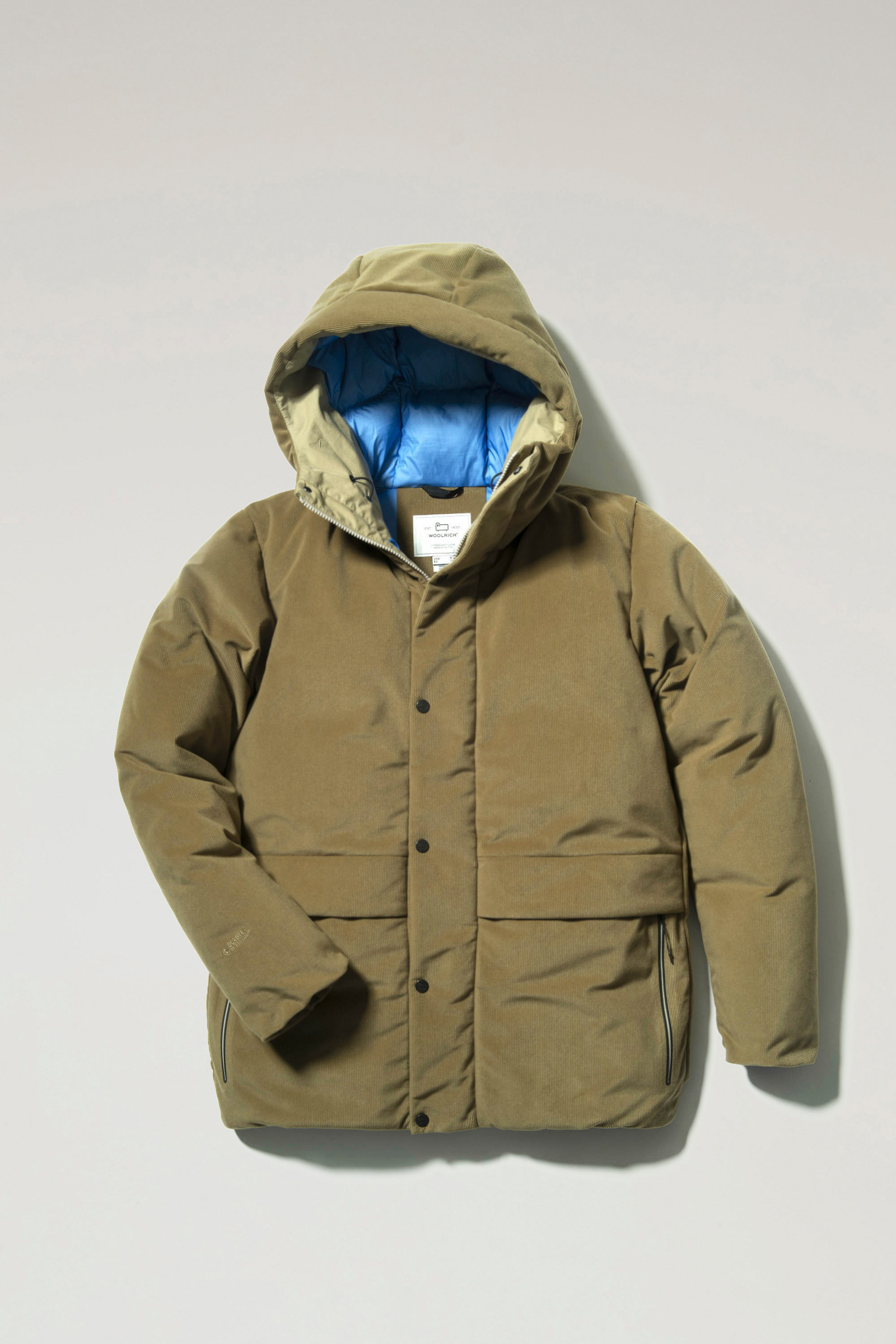 Puffy Parka in Recycled Corduroy with GORE-TEX lining Beige | Woolrich