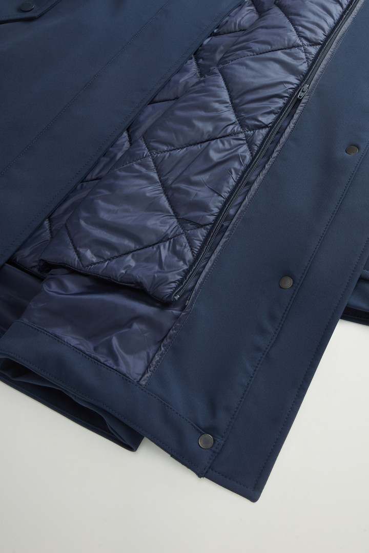 Firth Parka 2 in 1 in Tech Softshell Blu photo 8 | Woolrich