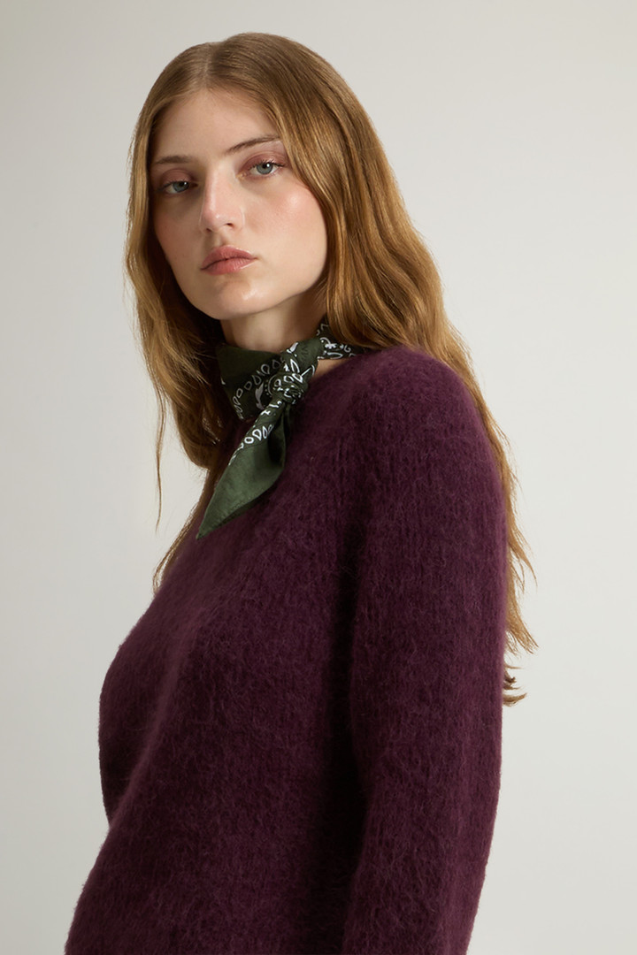 Stückgefärbter Pullover mit Rundhalsausschnitt aus Alpaka-Wollmischung Rot photo 4 | Woolrich