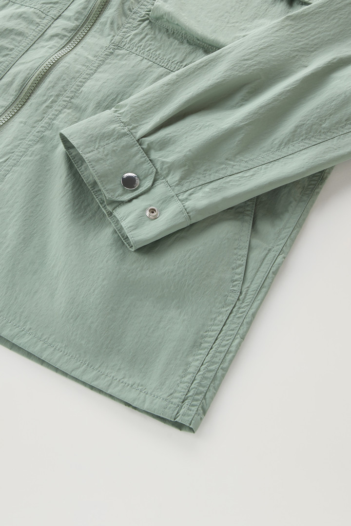 Giacca a camicia in nylon crinkle Verde photo 8 | Woolrich
