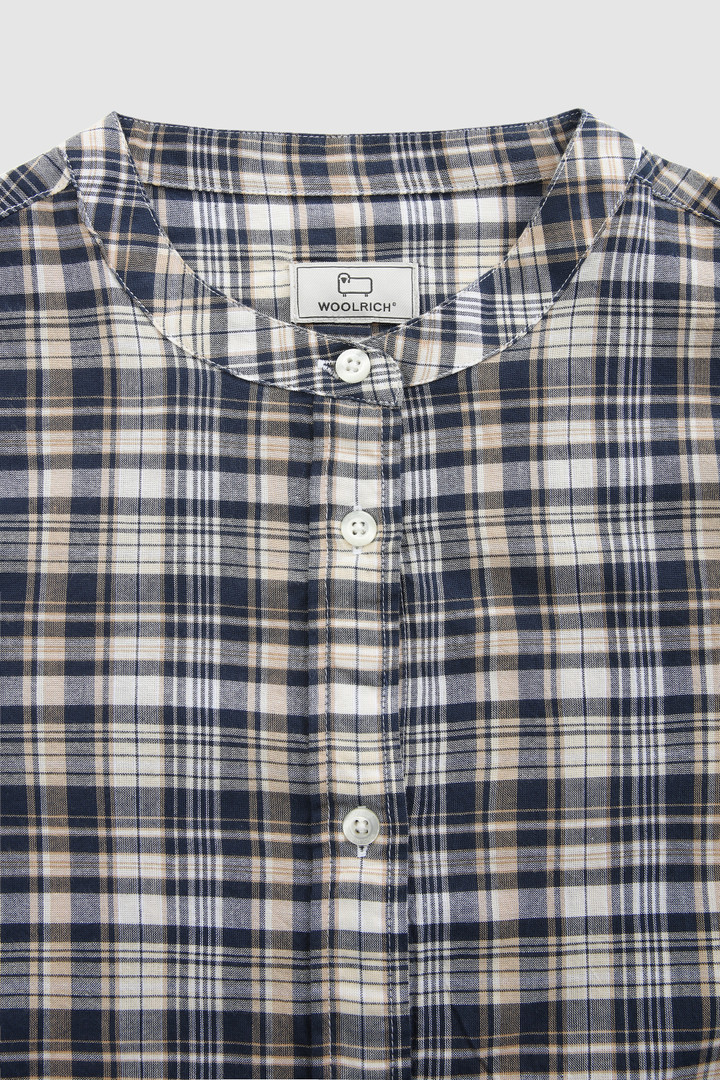 Cotton Shirt with Capped Sleeves Blue photo 5 | Woolrich